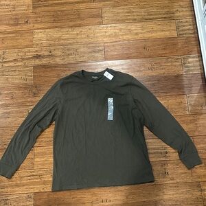 Men's Olive Green Long Sleeve Shirt